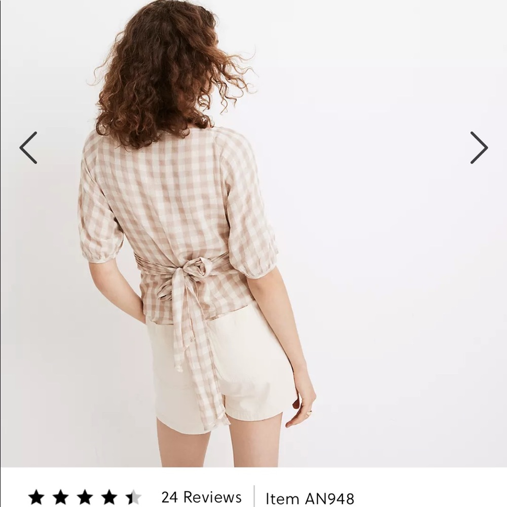 NWOT Madewell Wrap Balloon Sleeve Top XL